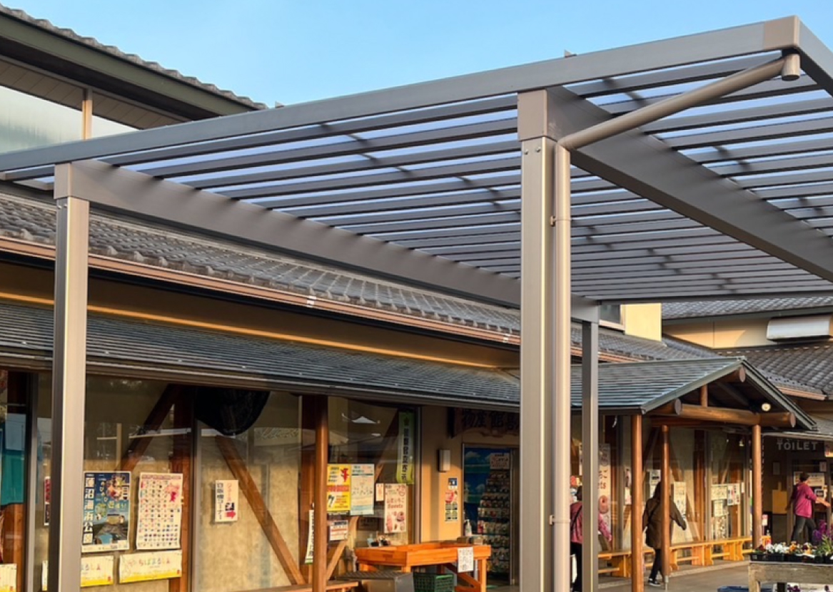 山武市商業施設大型カーポート設置工事